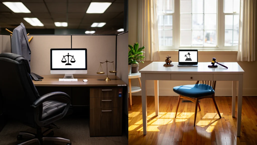 Trabajo en oficina física vs. teletrabajo desde el hogar