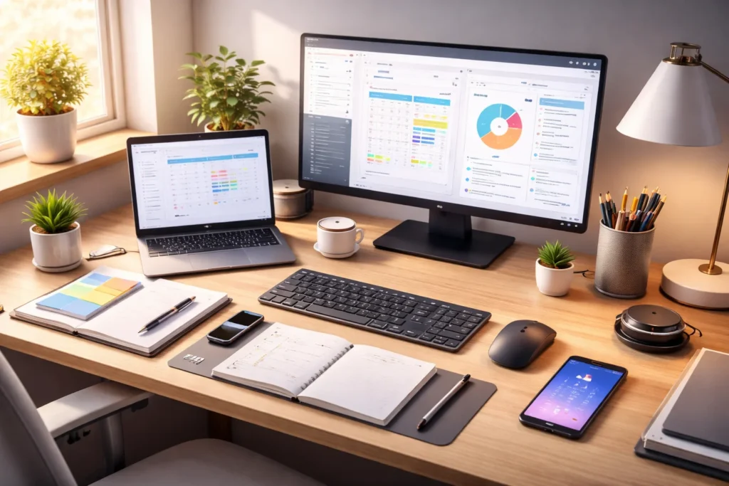 Guía rápida para organizar tu escritorio y mejorar tu productividad (2026)