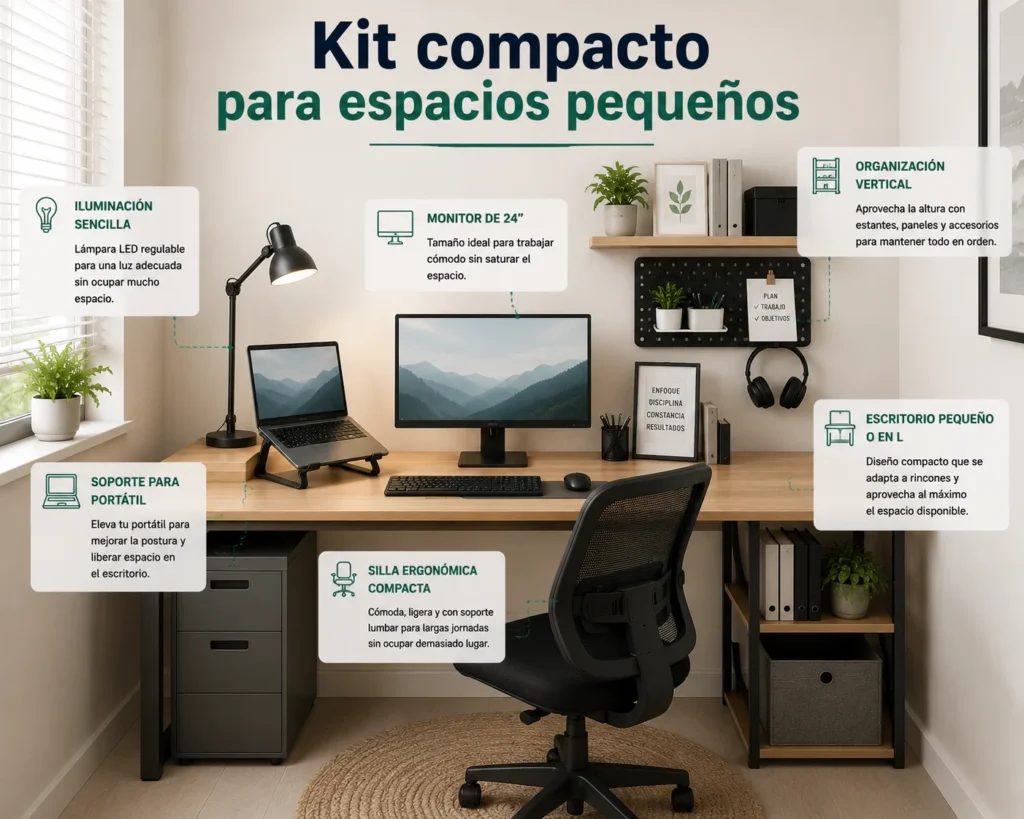 kit compacto para espacios pequeños
