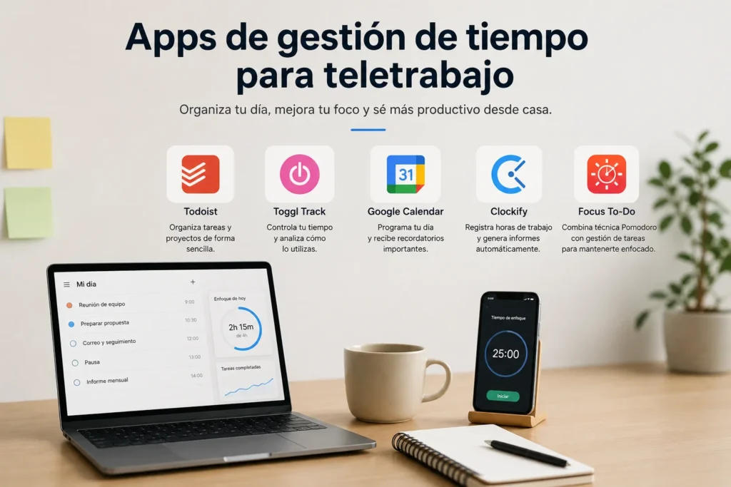 Apps de gestión del tiempo: las mejores herramientas para organizar tu día y ser más productivo en 2026