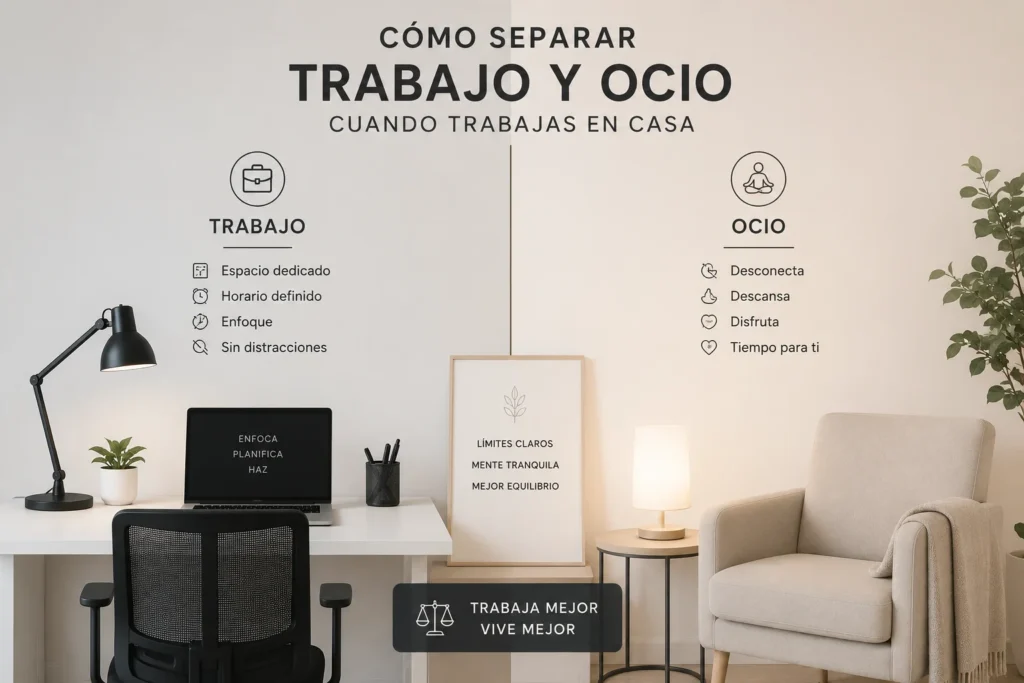 separar trabajo y ocio cuando trabajas en casa