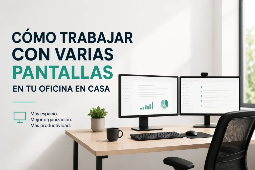 Cómo trabajar con varias pantallas en tu oficina en casa y mejorar tu productividad