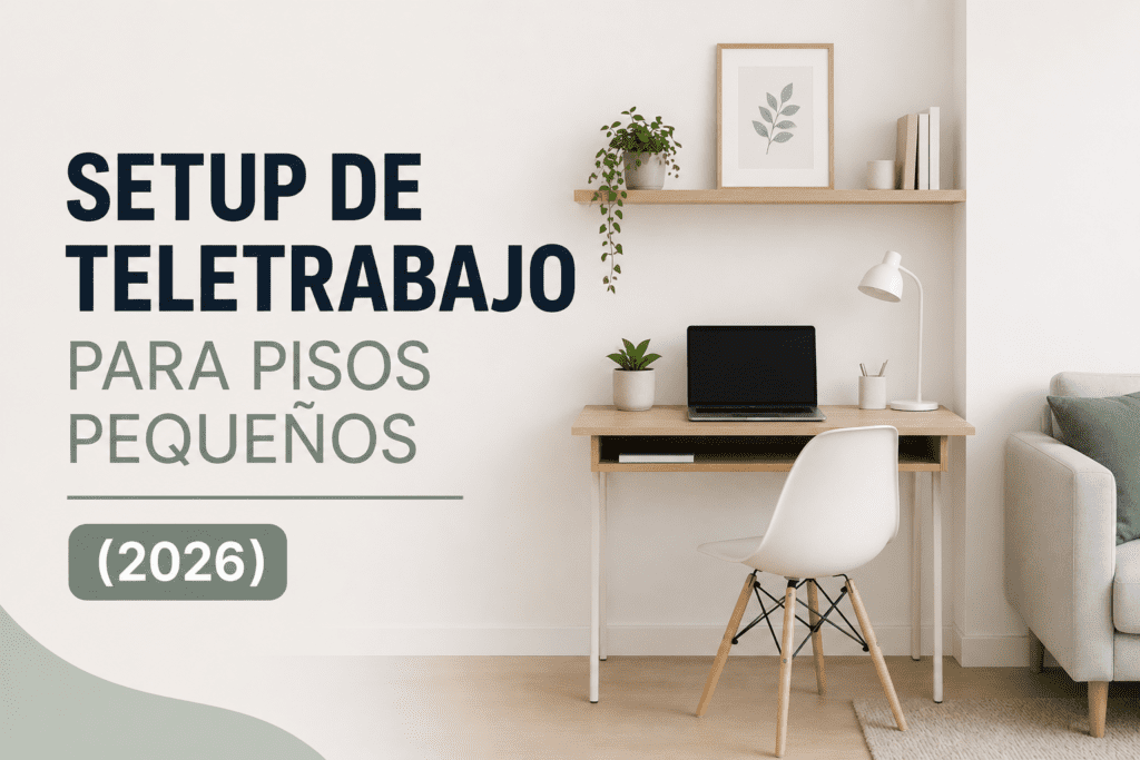 setup de teletrabajo para pisos pequeños