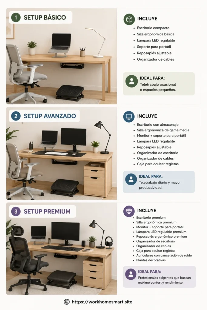 infografía sobre kit para grabar videos o cursos desde casa