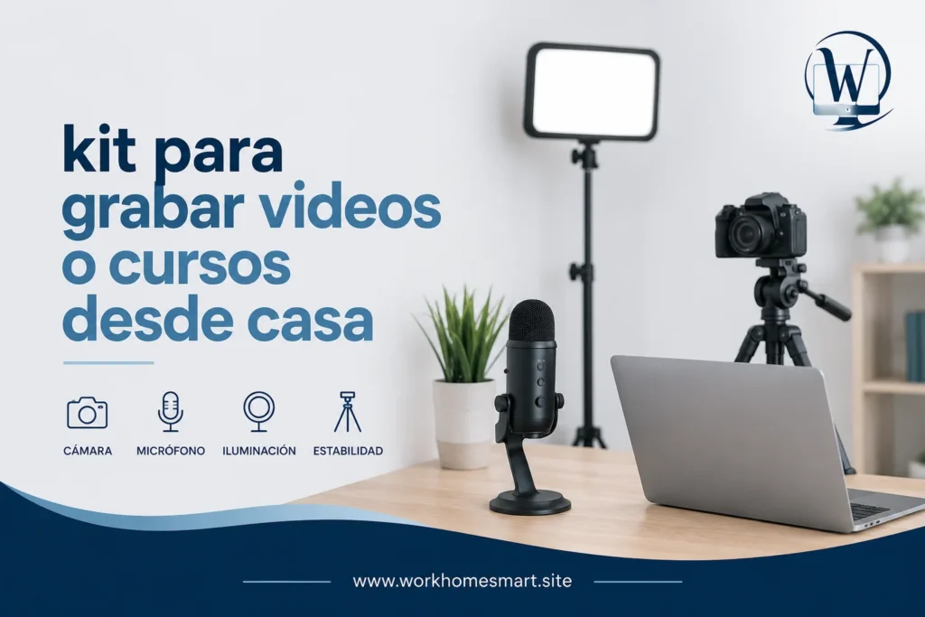 Kit para grabar vídeos o cursos desde casa: equipo recomendado 2026