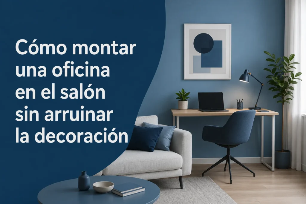 Cómo montar una oficina en el salón sin arruinar la decoración