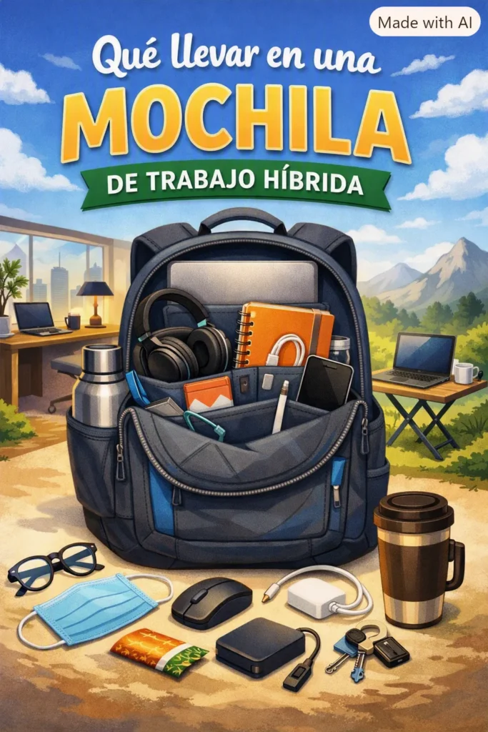 mochila de trabajo híbrida
