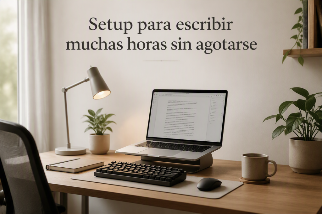 Setup para escribir muchas horas sin agotarse