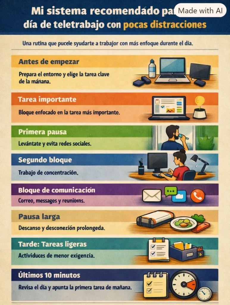 Mi sistema recomendado para un día de teletrabajo con pocas distracciones